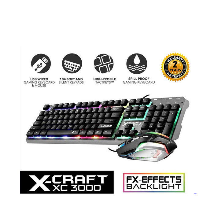 Alcatroz Wired Gaming Combo Keyboard/ Mouse X-Craft XC3000