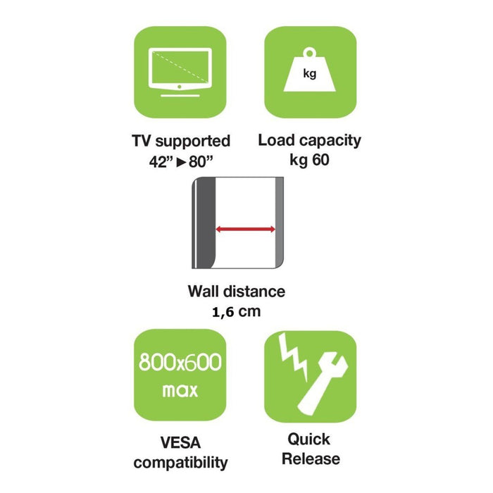 Techly Wall Mount ICA-PLB 860 42-48''