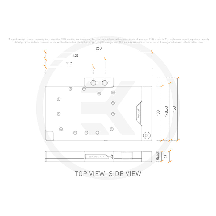 EK-Quantum Vector² Strix/TUF RTX 4090 D-RGB - Nickel + Plexi