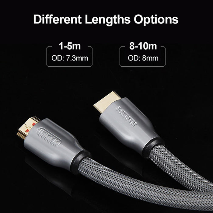 Unitek Y-C136RGY Premium HDMI 2.0 Braided Cable 1.0m