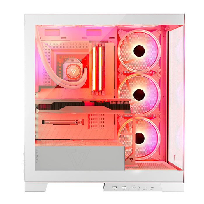 Modecom PC Case VOLCANO Space Apex ARGB White Mid