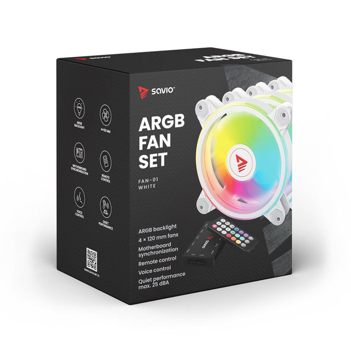 Savio Fan-01 ARGB 4 Pack 120mm