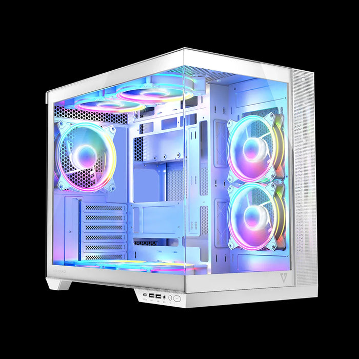 Modecom PC Case VOLCANO Panorama ARGB White Mid