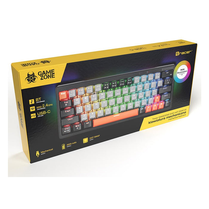 Tracer Mechanical Wireless Gaming Keyboard Gamezone EVO1 HOT SWAP 63