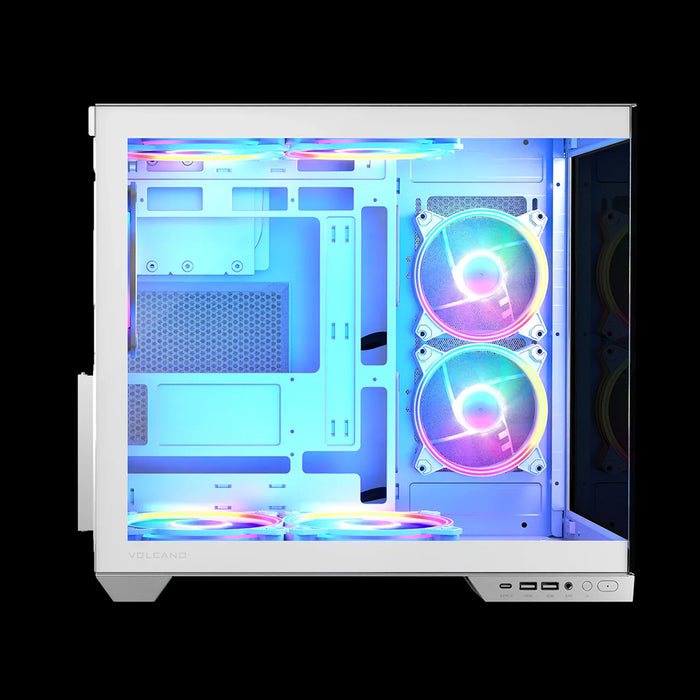 Modecom PC Case VOLCANO Panorama ARGB White Mid