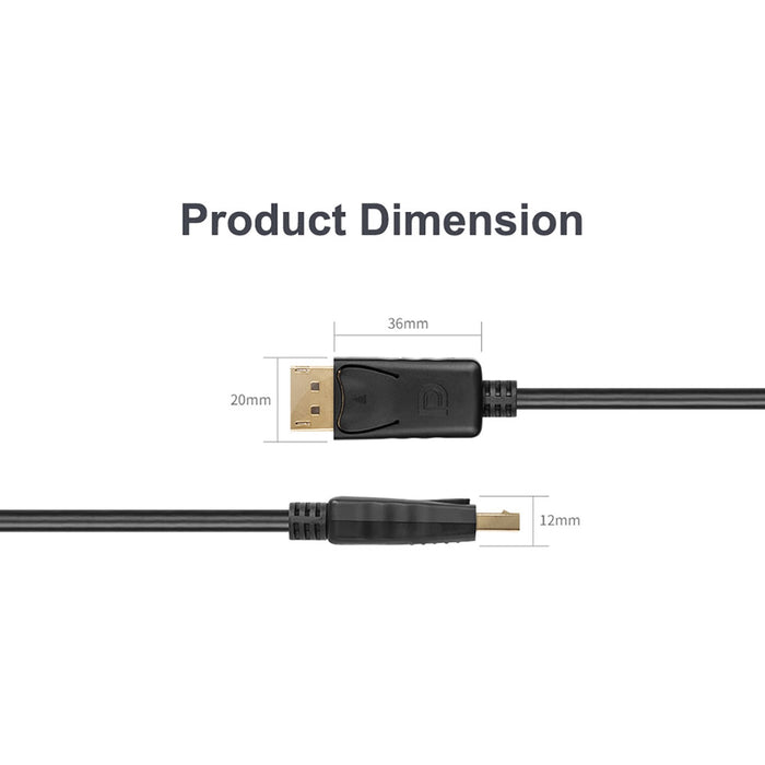 Unitek Y-C608BK DisplayPort Cable 2.0m