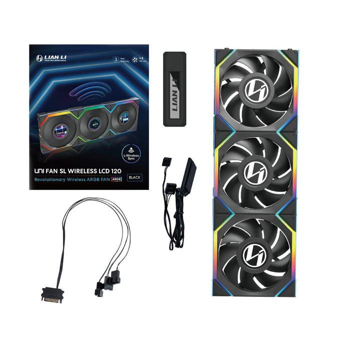 Lian Li Fan UNI SL Wireless LCD  ARGB Triple Pack 120mm
