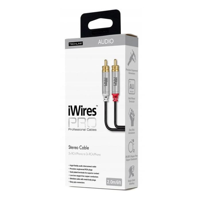 Techlink iWiresPRO 2RCA to 2RCA Cable 1.0m 711031