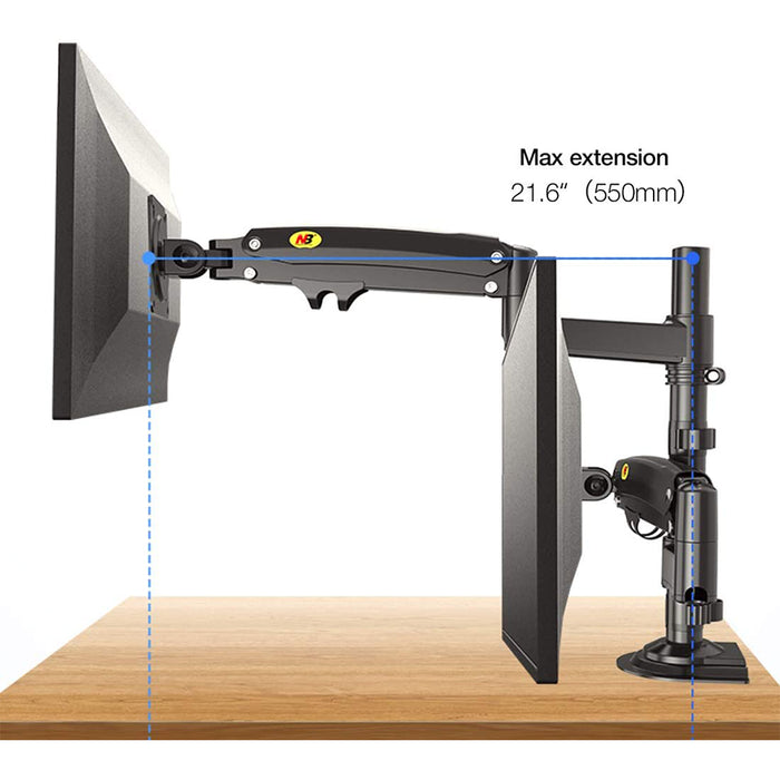 NBMounts Desk Mount H180 Twin 32"