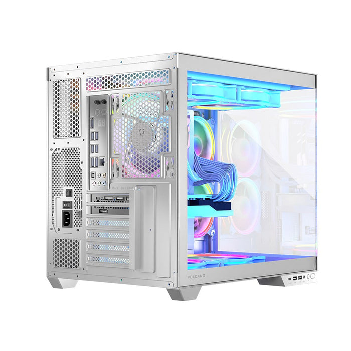 Modecom PC Case VOLCANO Panorama Apex ARGB 3F White Mid