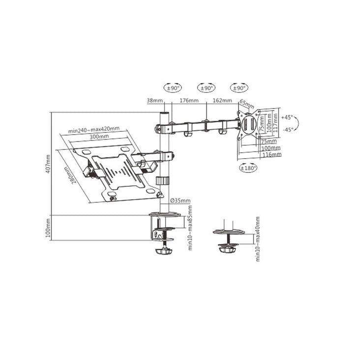 Gembird Desk Mount MA-DA-03 17"-32"