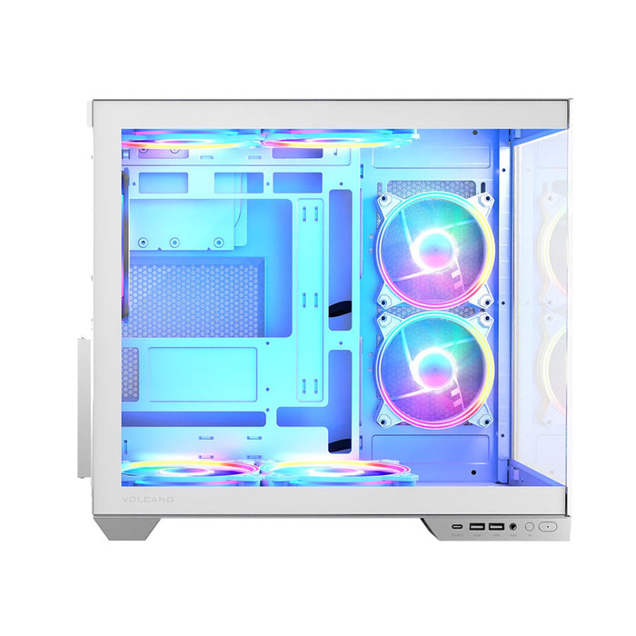 Modecom PC Case VOLCANO Panorama Apex ARGB 3F White Mid