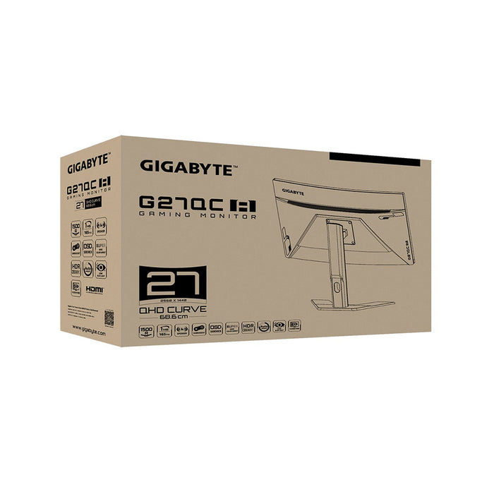 Gigabyte Gaming Monitor G27QC A 27" QHD 165Hz