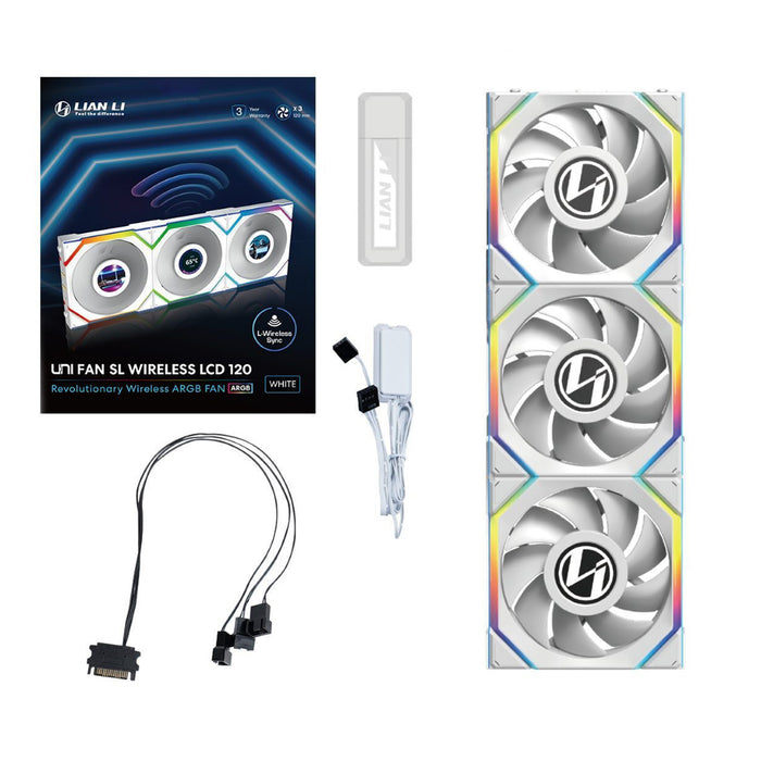 Lian Li Fan UNI SL Wireless LCD ARGB 120mm White