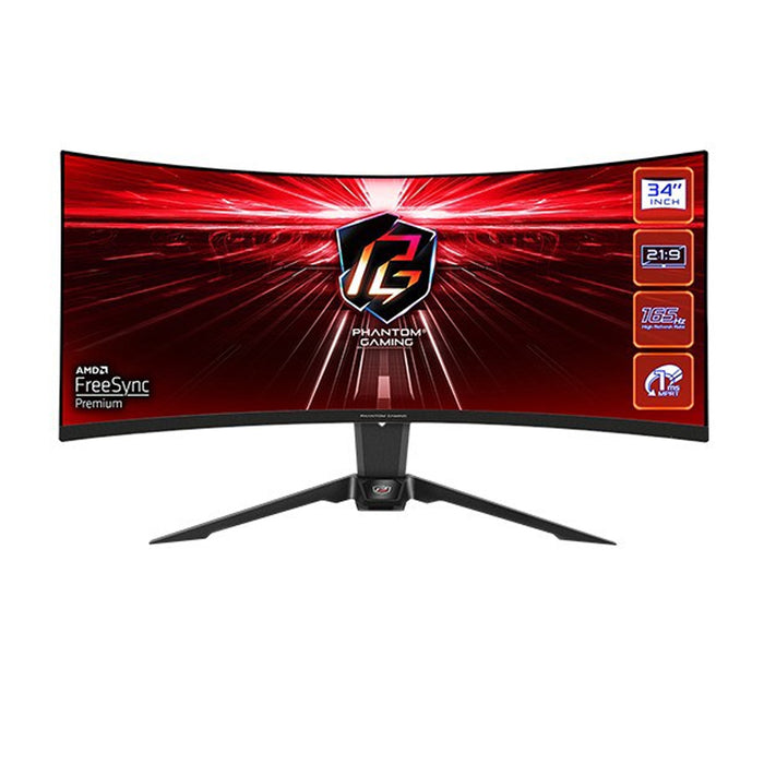 Asrock Gaming Monitor PG34WQ15R2B Curved 34" UWQHD 165Hz