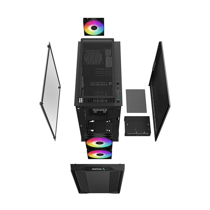 DeepCool PC Case CC360 RGB Black