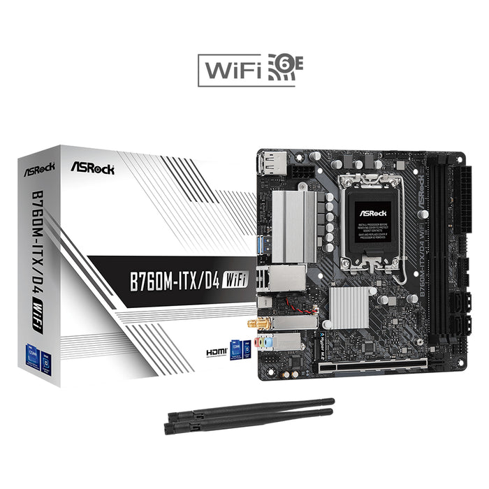 Asrock Motherboard B760M-ITX/D4 WiFi