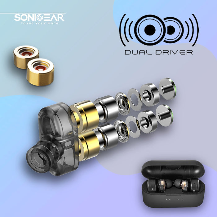 SonicGear Earpump TWS 7 Hyperbass Earphones Black