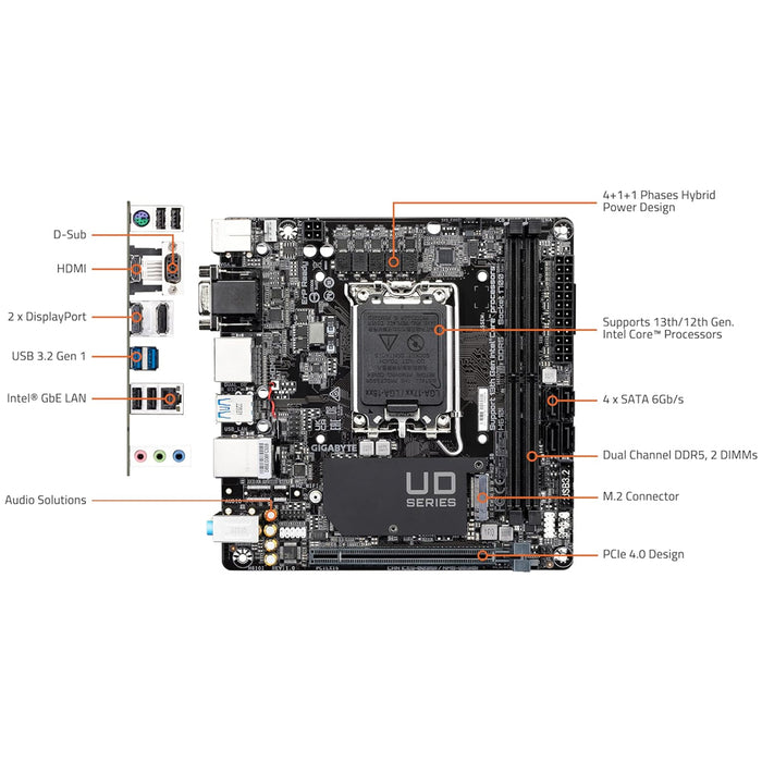 Gigabyte Motherboard H610I