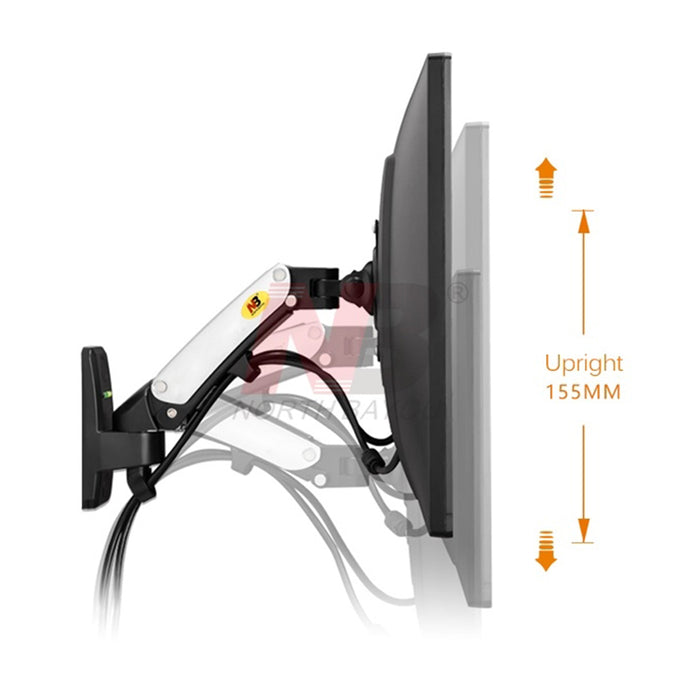 NBmounts Wall Mount F120 Gas Strut 17"-27"