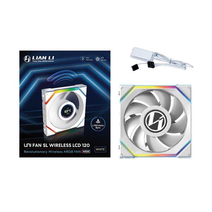 Lian Li Fan UNI SL Wireless LCD White ARGB Single Pack 120mm