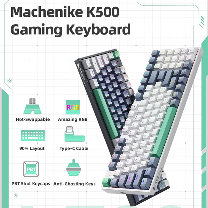 Machenike Mechanical Wired Gaming Keyboard K500-B94 Brown Switch