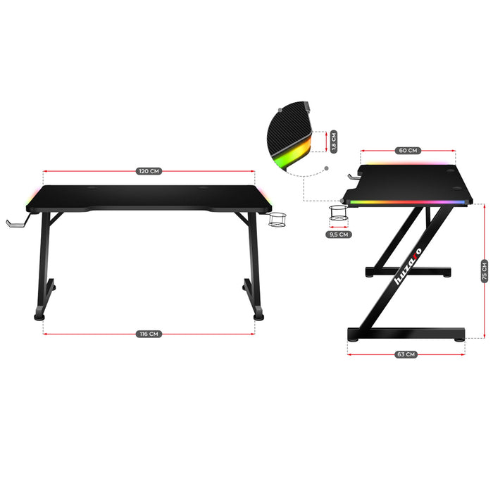 Huzaro Hero 2.5 RGB Gaming Desk