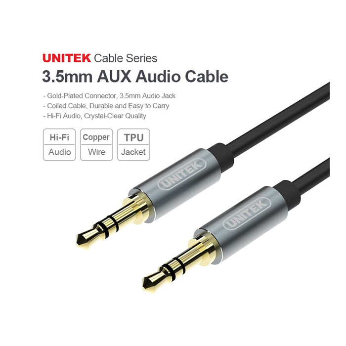 Unitek 3.5mm to 3.5mm Audio Cable 1.0m