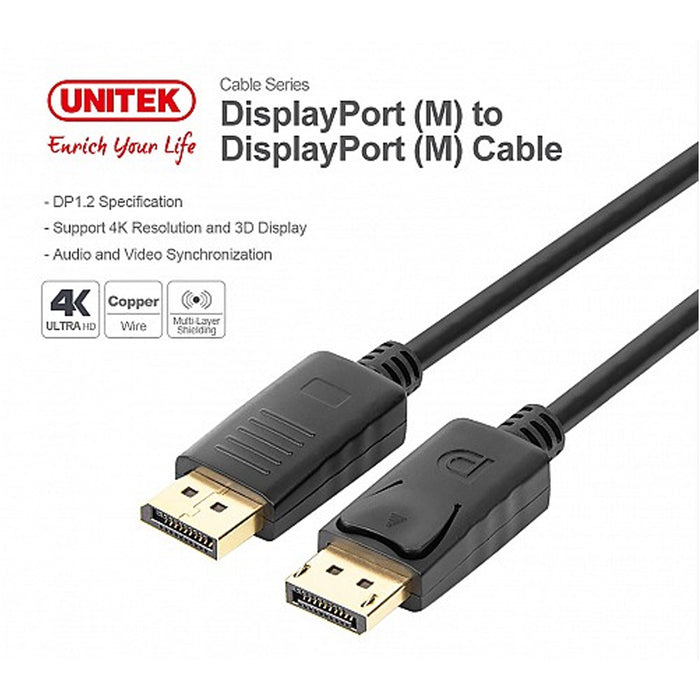 Unitek Y-C609BK DisplayPort Cable M-M 3.0m