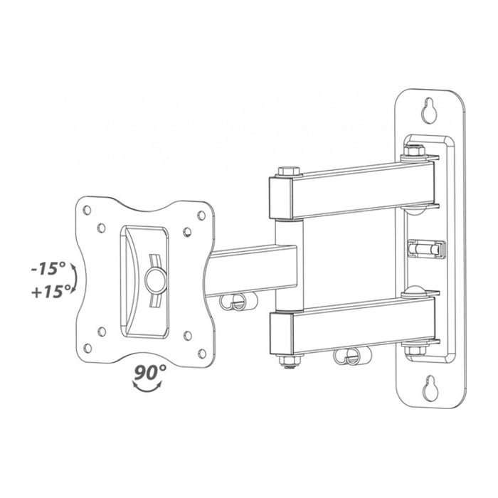 Unitronic Wall Mount Single Arm 10"-23"