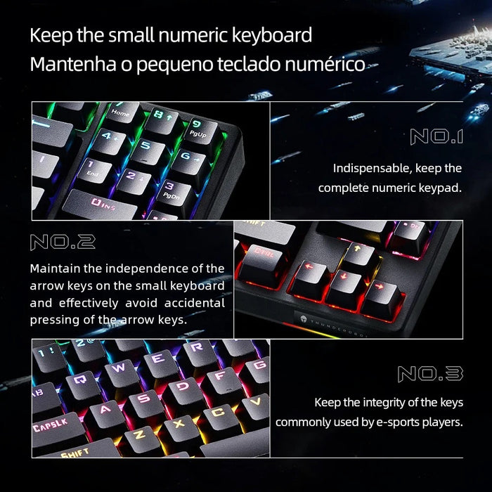 Thunderobot Mechanical Wired Gaming Keyboard KG3089R Red Switch