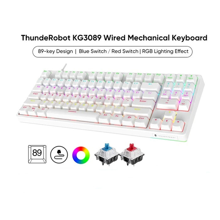 Thunderobot Mechanical Wired Gaming Keyboard KG3089R Red Switch