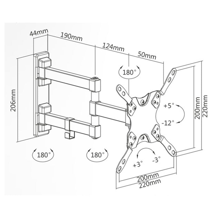 Superior Wall Mount Double Arm 13"-42"