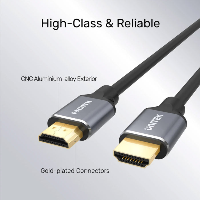 Unitek C137W HDMI 2.1 8K HDR Cable 1.5m Black/Grey