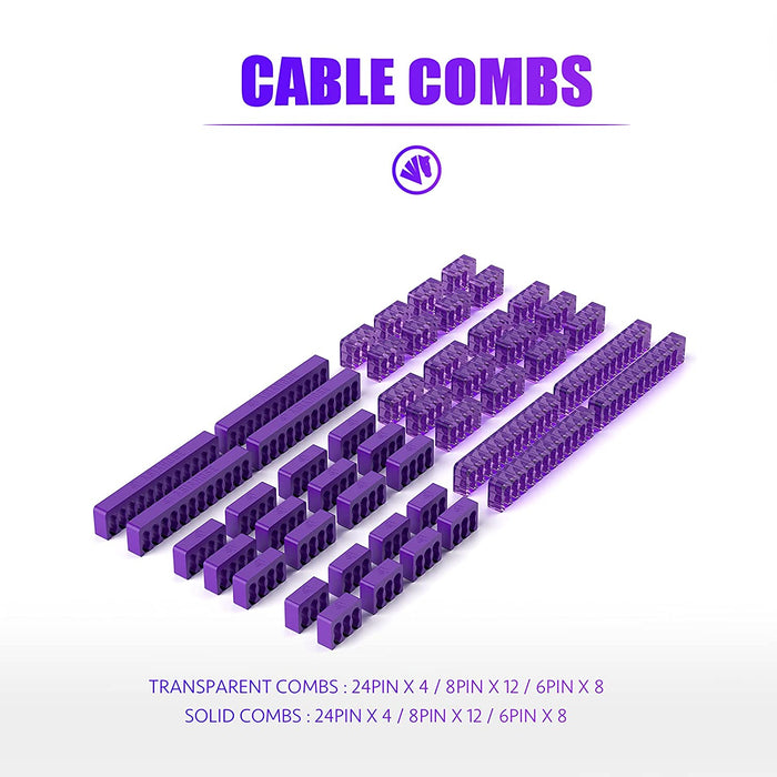 AsiaHorse Extension Sleeved Braided Cables x4 Purple