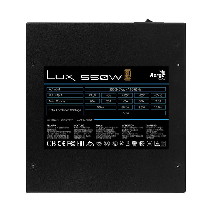 Aerocool Power Supply LUX 550W