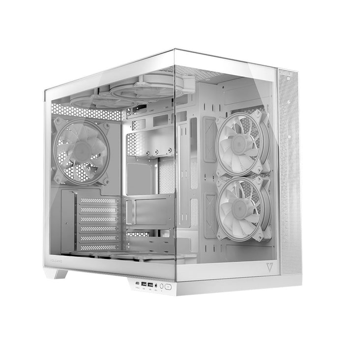 Modecom PC Case VOLCANO Panorama Apex ARGB 3F White Mid