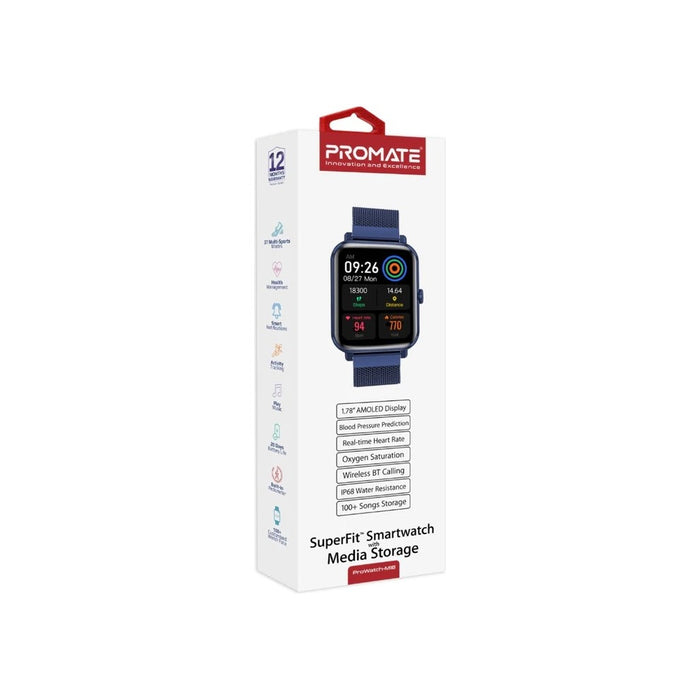 Promate Smart Watch PROWATCH-M18 Blue