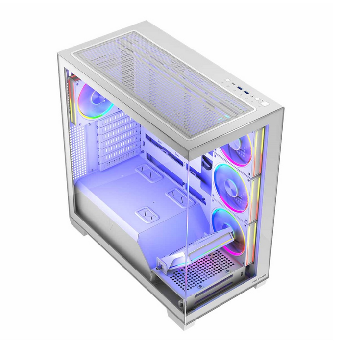 Modecom PC Case VOLCANO Stellar ARGB 5F White Midi