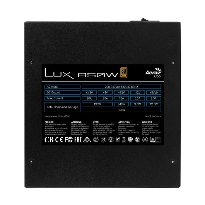 Aerocool Power Supply LUX 850W