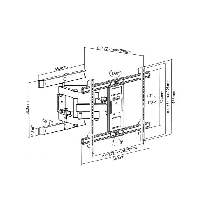 Maclean Wall Mount MC-881 80''