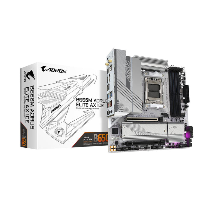 Gigabyte Motherboard B650M AORUS ELITE AX ICE