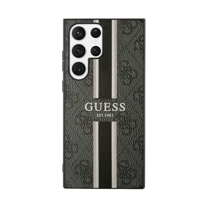 Guess Mobile Phone Case S23 Ultra S918 Black / Black Hardcase 4G Printed Stripe