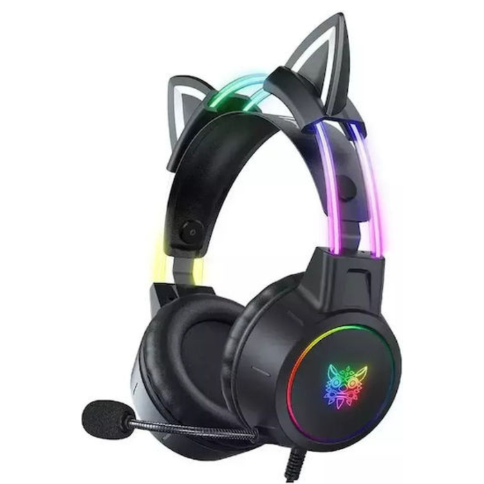 ONIKUMA X15 PRO Wired Gaming Headset Black Cat Ears