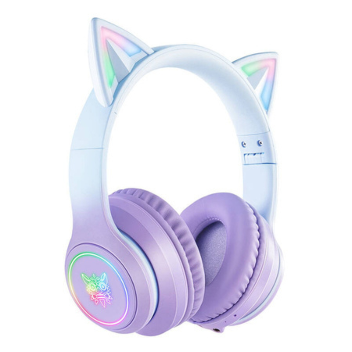 ONIKUMA B90 Wireless Gaming Headset Blue/Purple Cat Ears