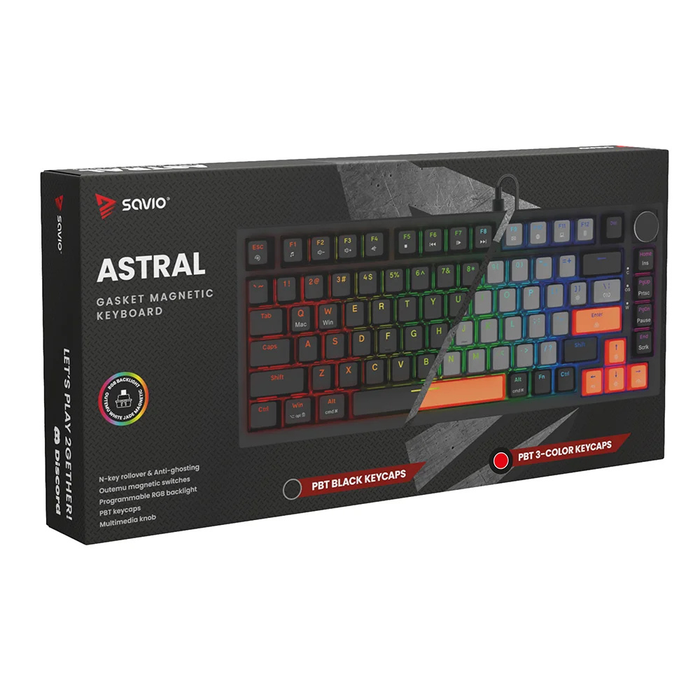 Savio Astral Black Jade 3 Colours Wired Gaming Keyboard