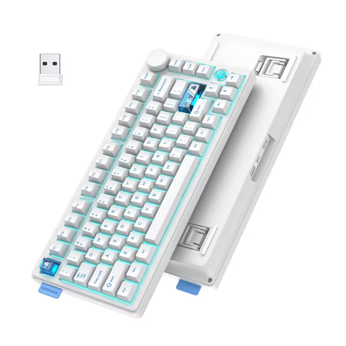 Onikuma Mechanical Triple- Mode Gaming Keyboard MT706 White