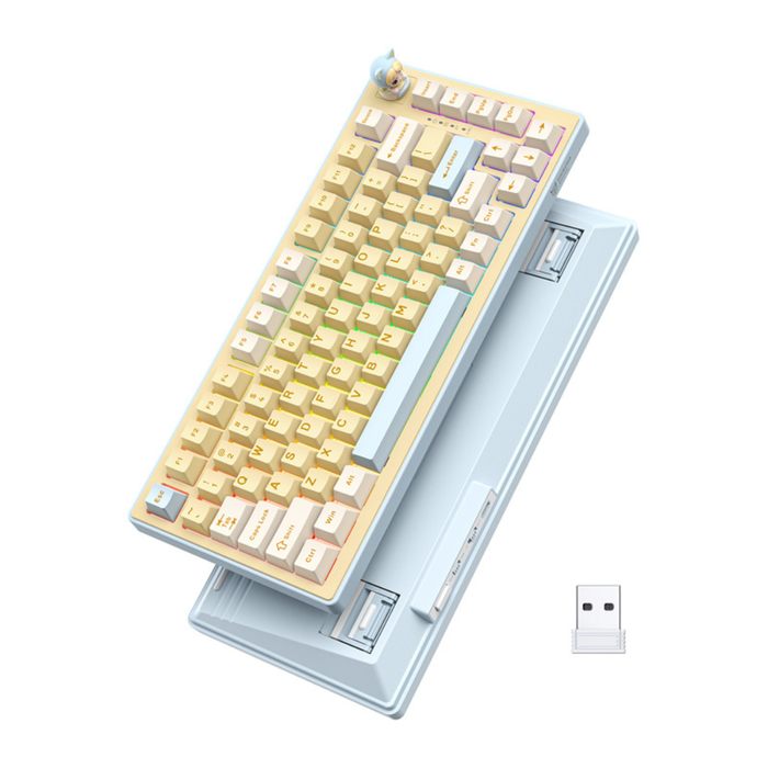 Onikuma Mechanical Triple- Mode Gaming Keyboard MT707 Yellow