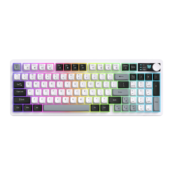 Onikuma Triple-Mode Gaming Keyboard MT902 Black/ White
