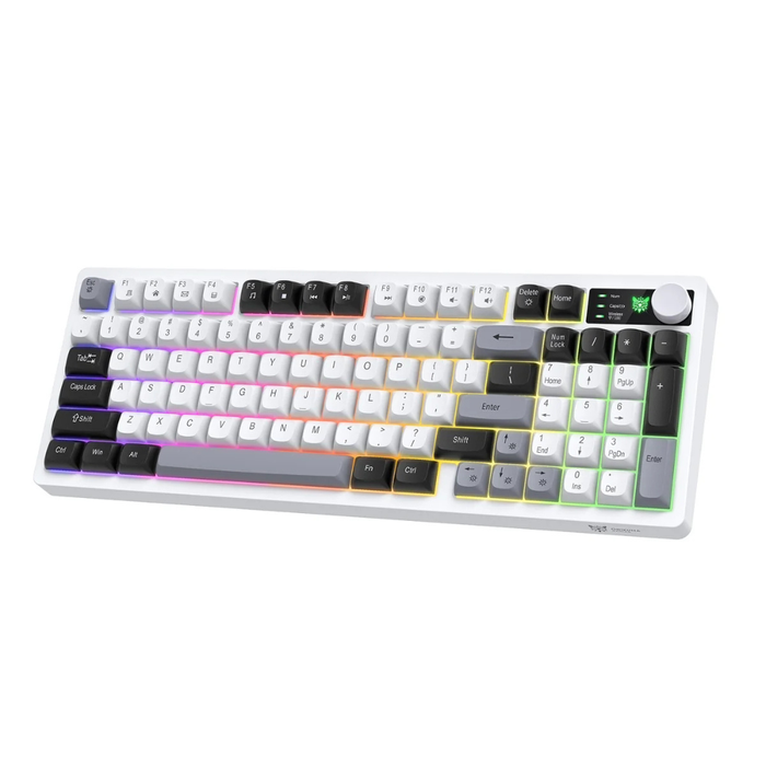 Onikuma Triple-Mode Gaming Keyboard MT902 Black/ White